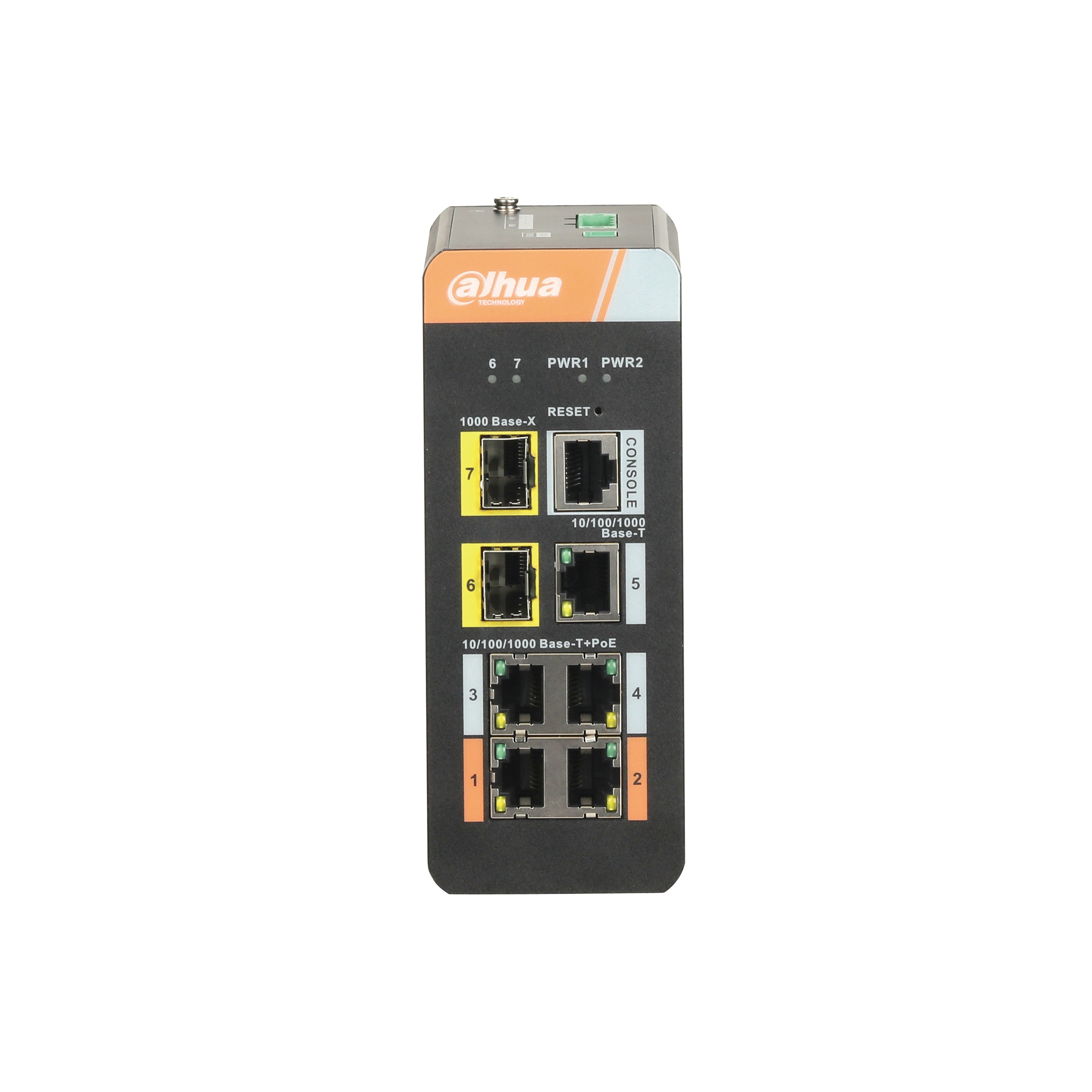 Dahua PFS4207-4GT-DP Industrial PoE switch, kültéri, DIN sínre szerelhető