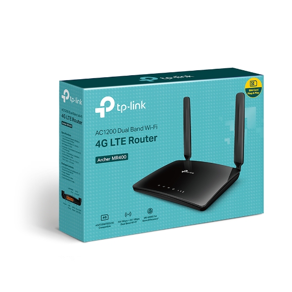 TP-Link MR400 AC1200 wireless Dual Band 4G LTE router