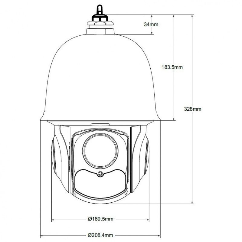 Techson TCI PA4 P504 IH ADM Z30 4 Mpx-es IP kamera