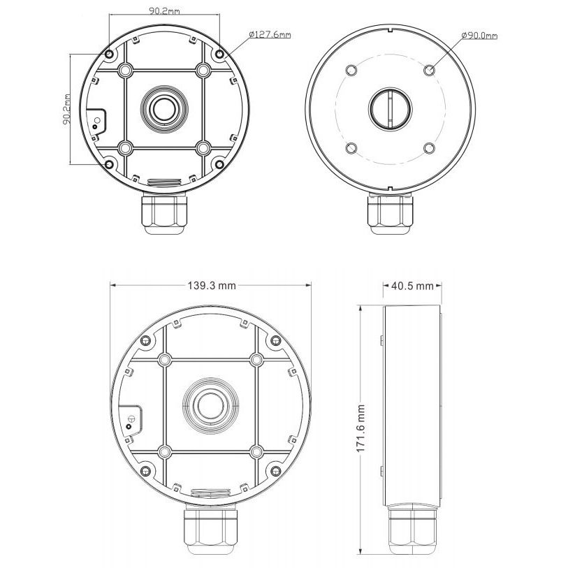 Techson BKJ8D-G szerelődoboz tömszelencével