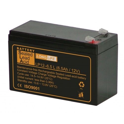 SLA 12V 6,5Ah Power akkumulátor LONG LIFE