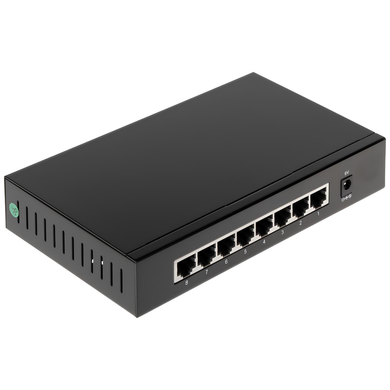 Dahua gigabites,  nem menedzselhető switch 8 db 10/100/1000 Mbps port