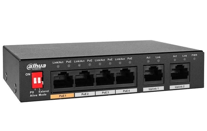 Dahua 5 portos nem menedzselhető asztali PoE switch