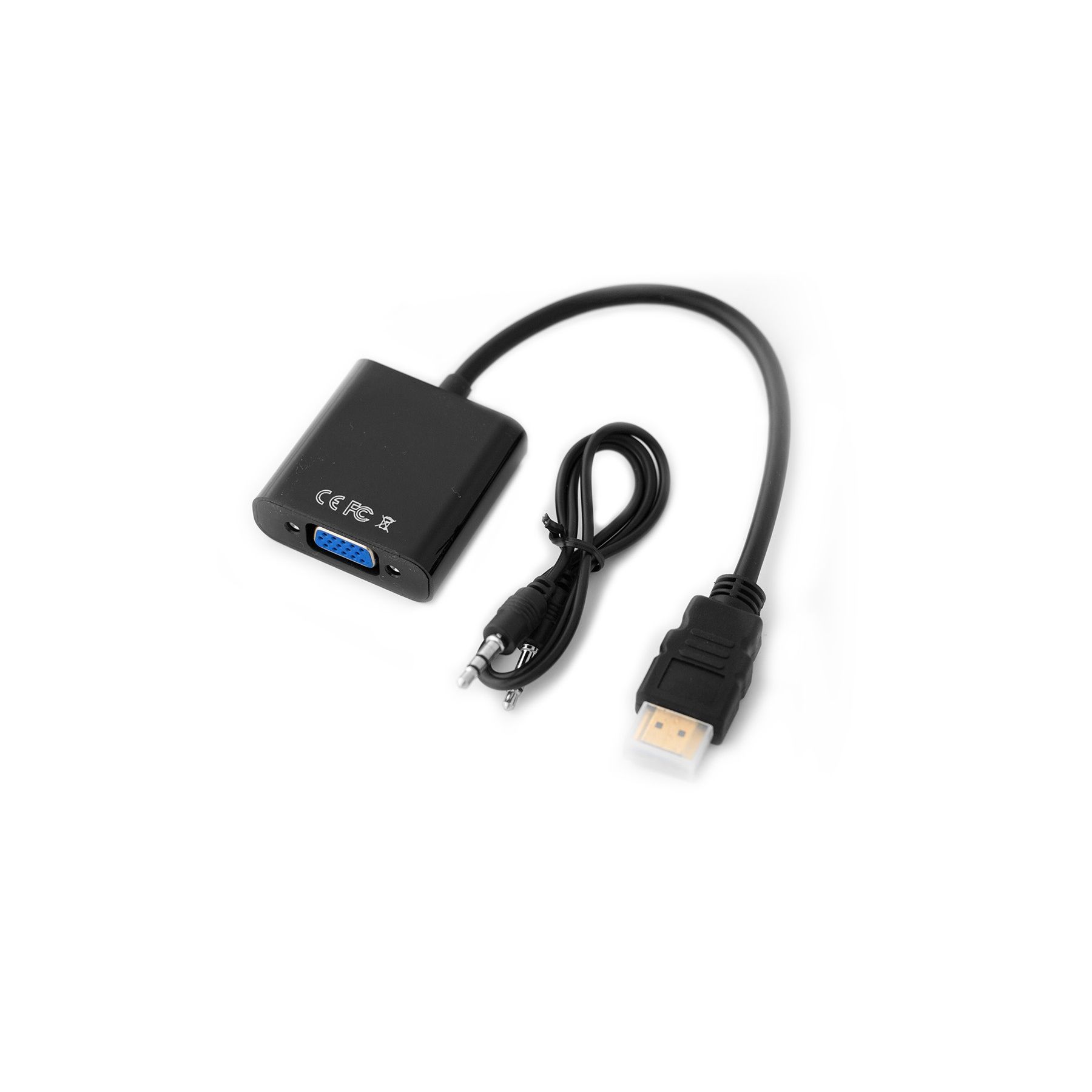 TechSon TC HDMI to VGA videojel átalakító, HDMI bemenet, VGA kimenet, audio kime