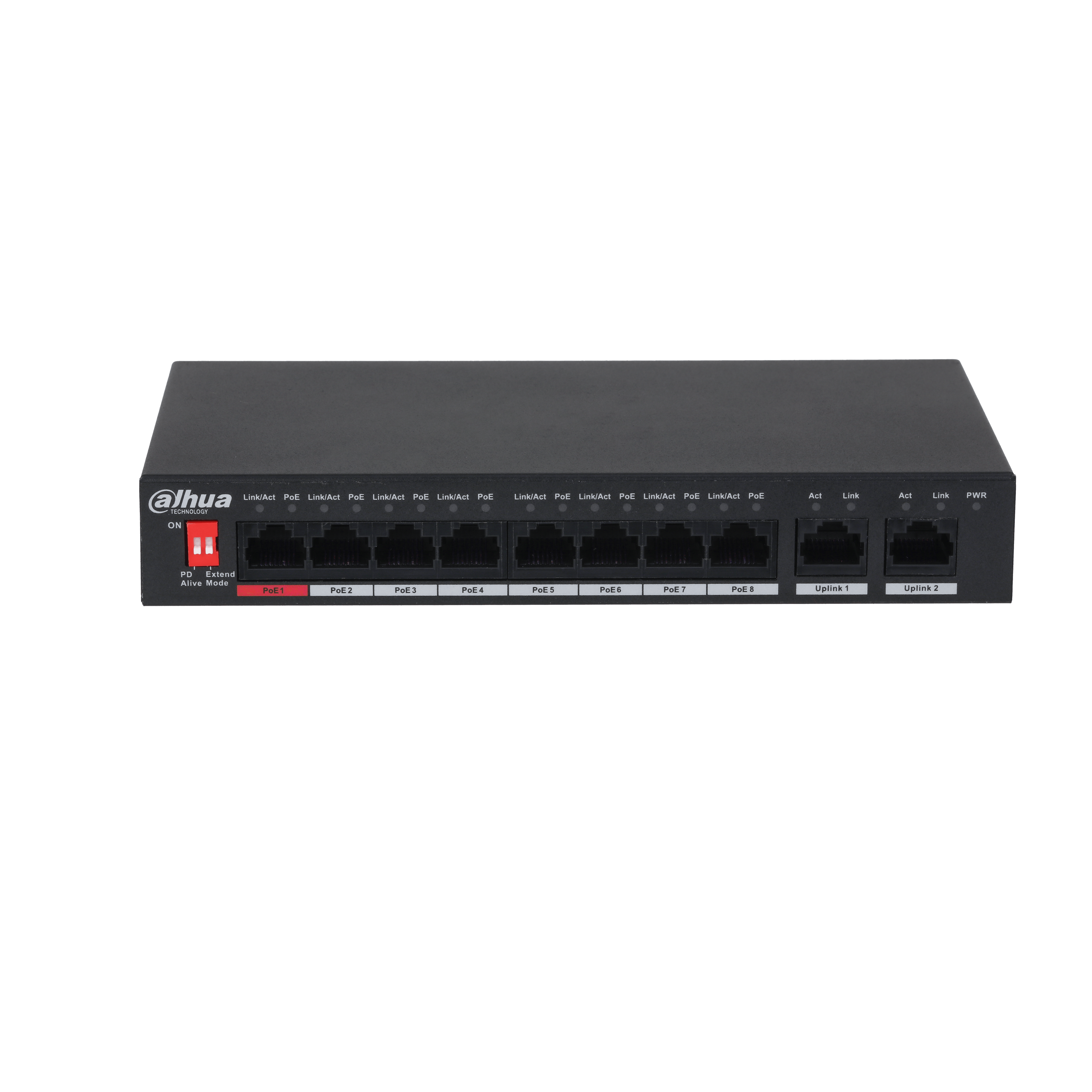 Dahua PFS3010-8ET-96-V2 1 db 10/100 Mbps Hi-PoE 90W, 7 db 10/100 Mbps PoE, 2