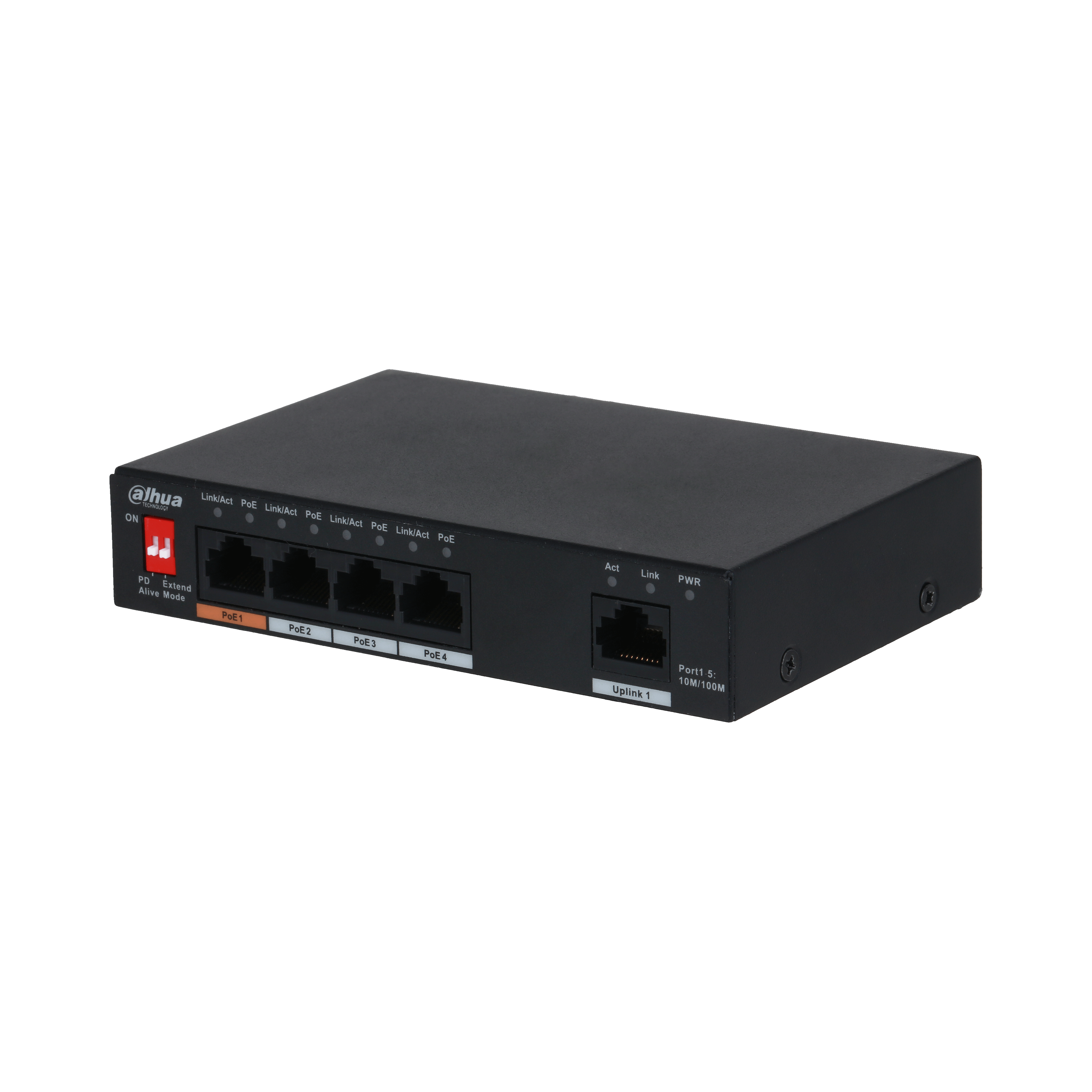 Dahua PFS3005-4ET-60 V2 PoE switch, beltéri, asztali, 802.3af/at/bt, AI Exte