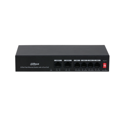 -Dahua PFS3006-4ET-36 PoE Switch, beltéri, asztali, 802.3af/at, nem menedzsel