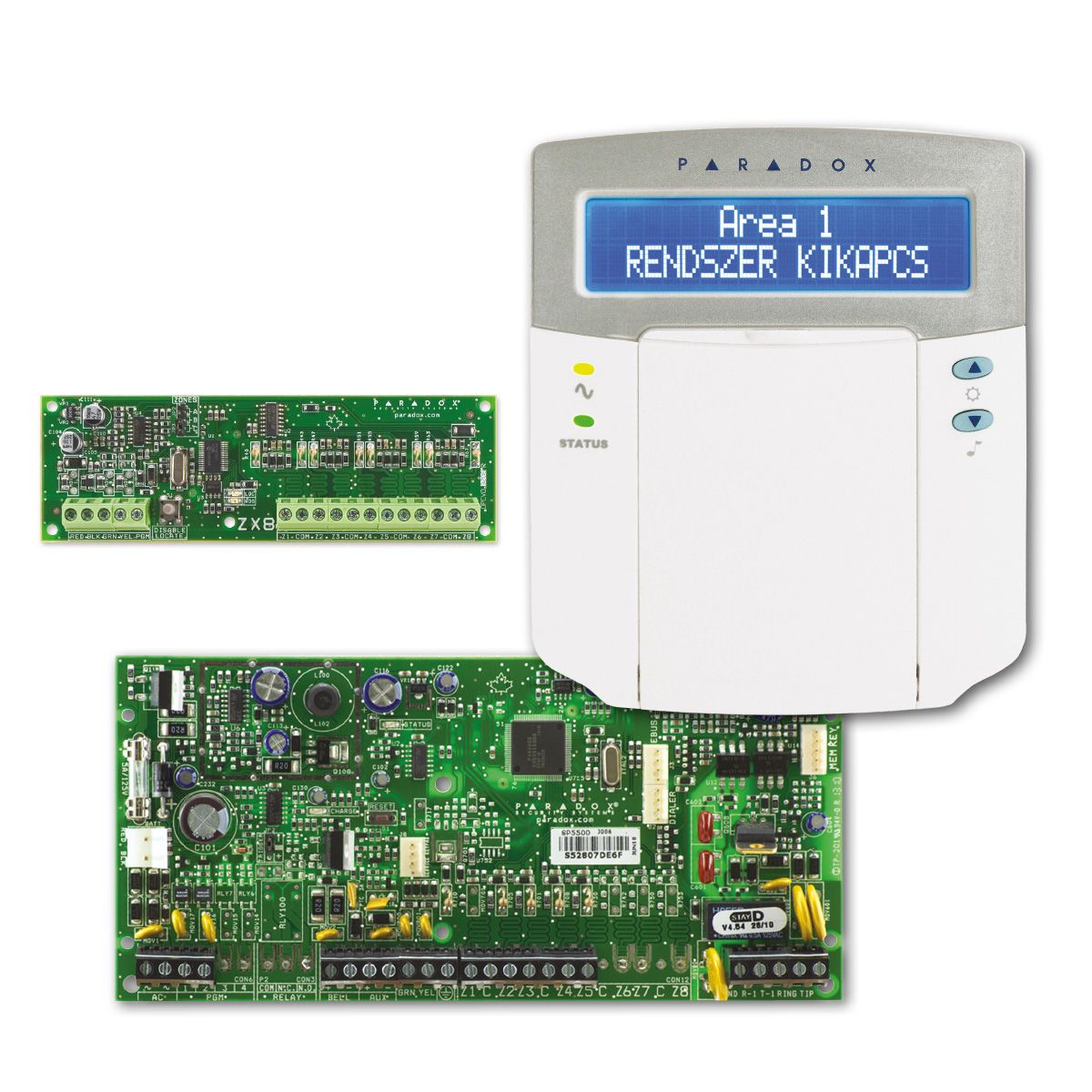 SP5500+ és K32LCD+ tamperrel és ZX8SP szett
