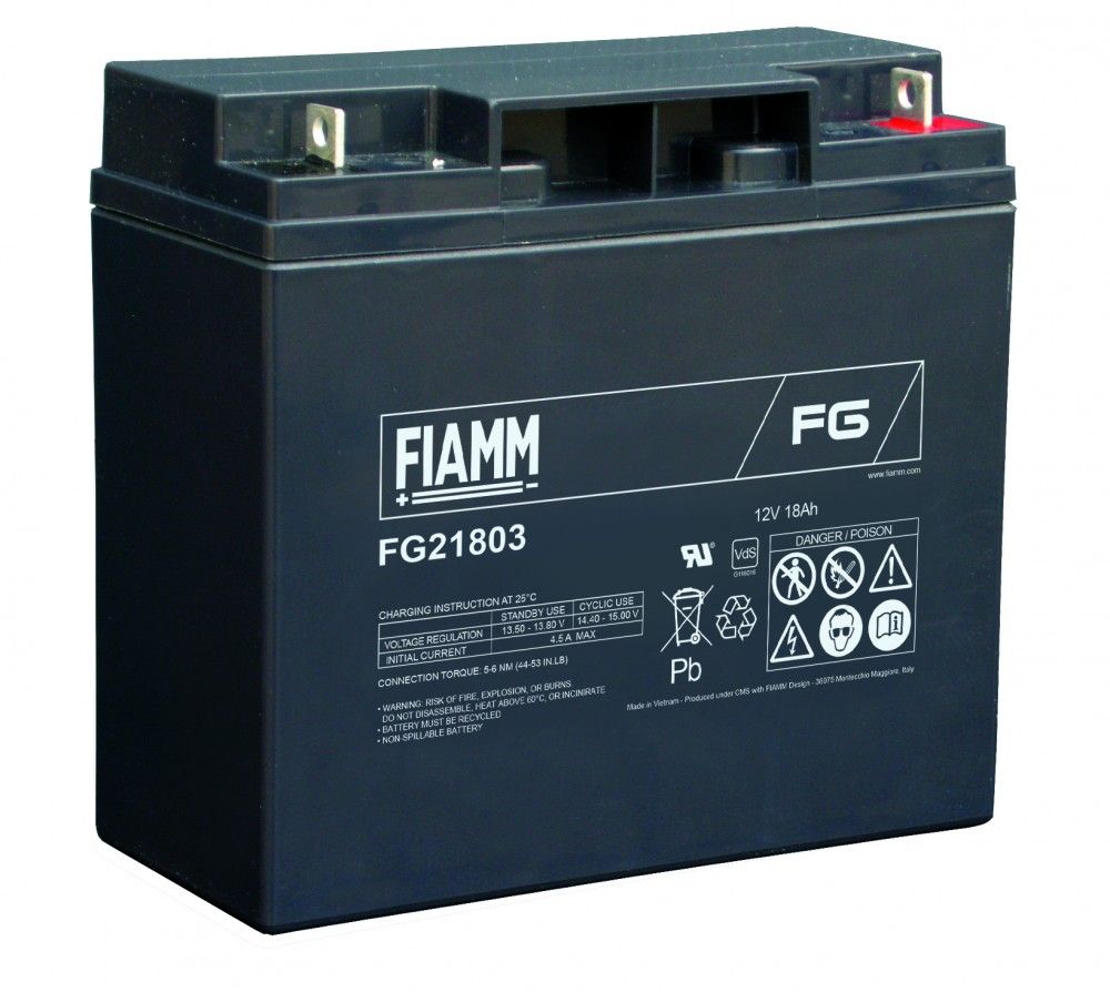 FIAMM akkumulátor 12V 18Ah 180  x  76  x  165 mm