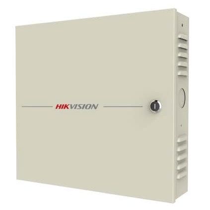 Hikvision, ajtóvezérlő, TCP/IP, RS-485, Wiegand 26/34 bit, 2 db zár / 4 db riasz