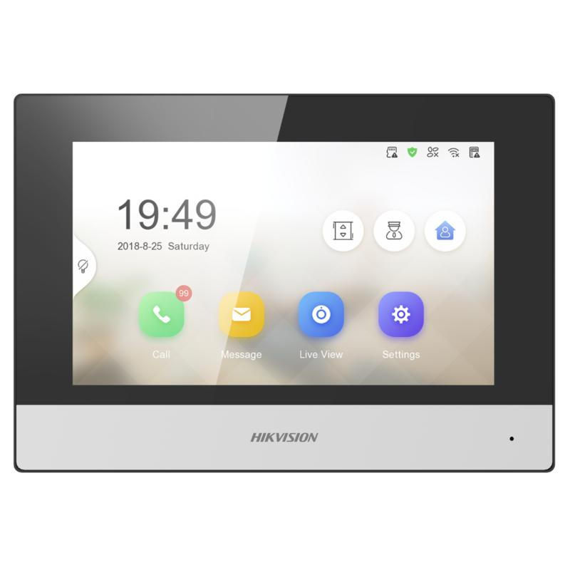 DS-KH6320-WTE1 Hikvision beltéri egység, felületszerelt, szabadkézi, 7";"LCD