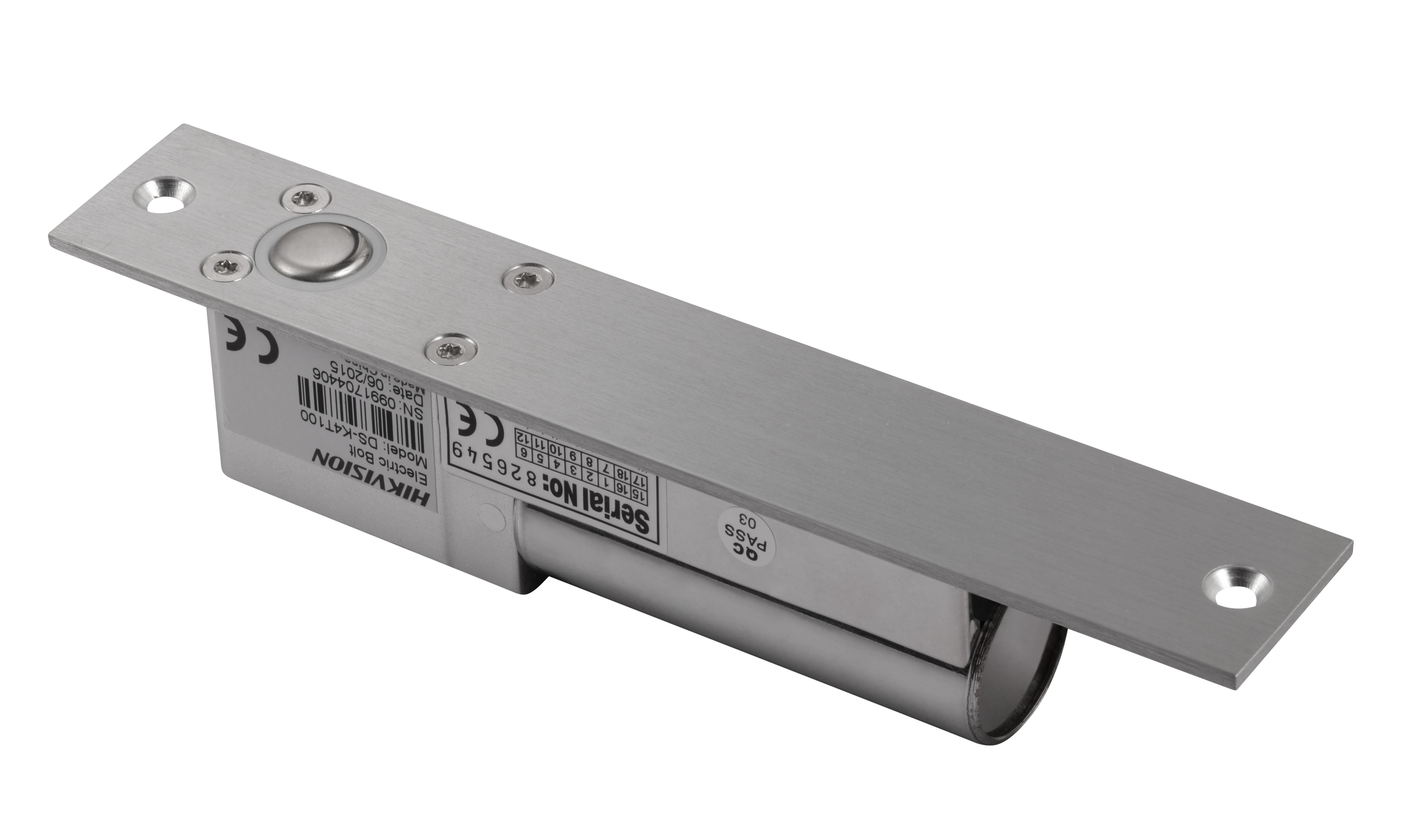 Hikvision Retesz, Rozsdamentes acél, 12 V DC, 205 x 35 x 40 mm, élettartam perió