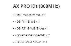 Hikvision DS-PWA96-Kit2-WE - 96 zónás, rádiós központ szett