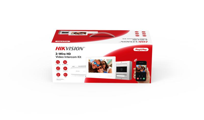 Hikvision DS-KIS704EY - 2-vezetékes többlakásos audio, video kaputelefon szett