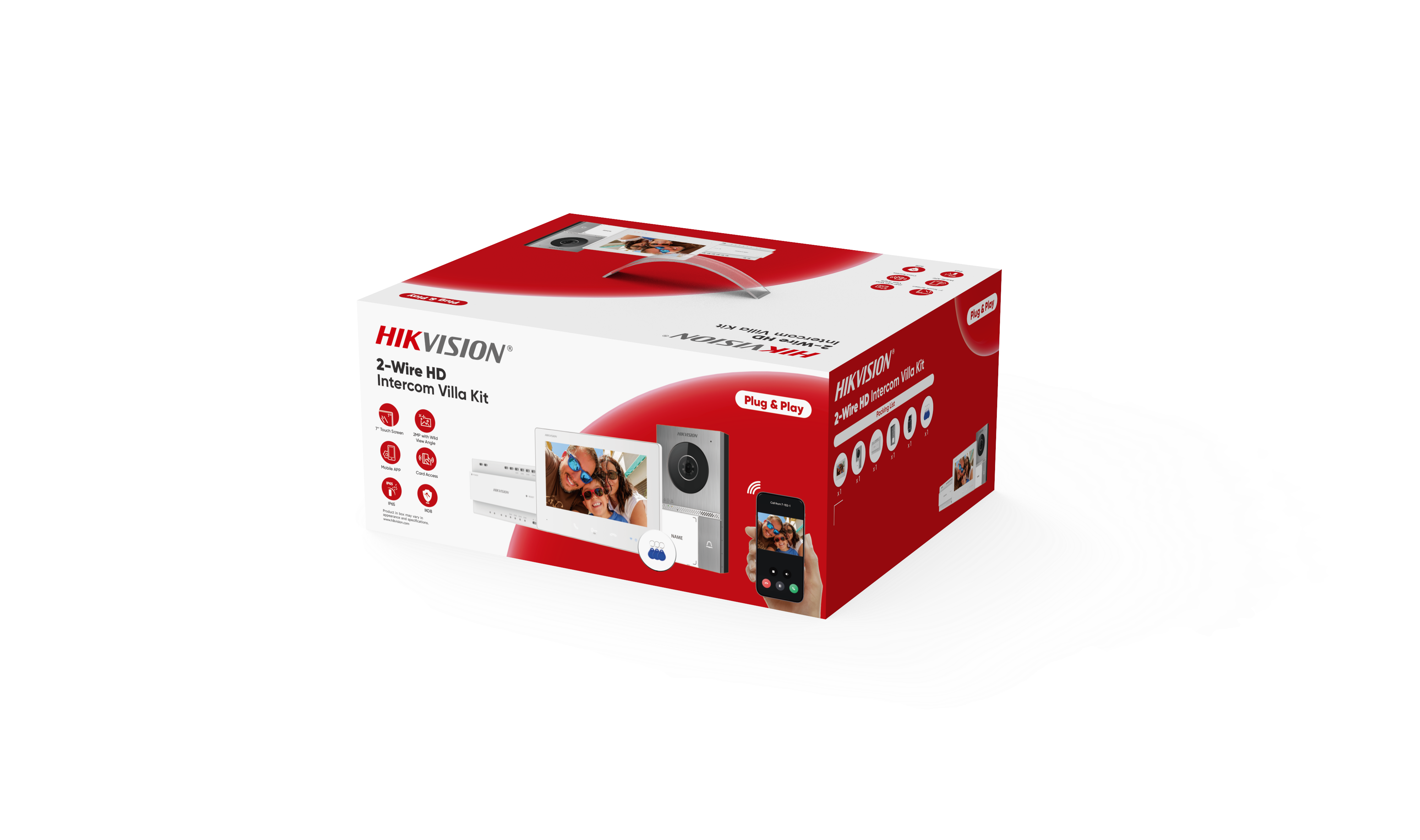 Hikvision DS-KIS705EY - 2-vezetékes egylakásos audio, video kaputelefon szett