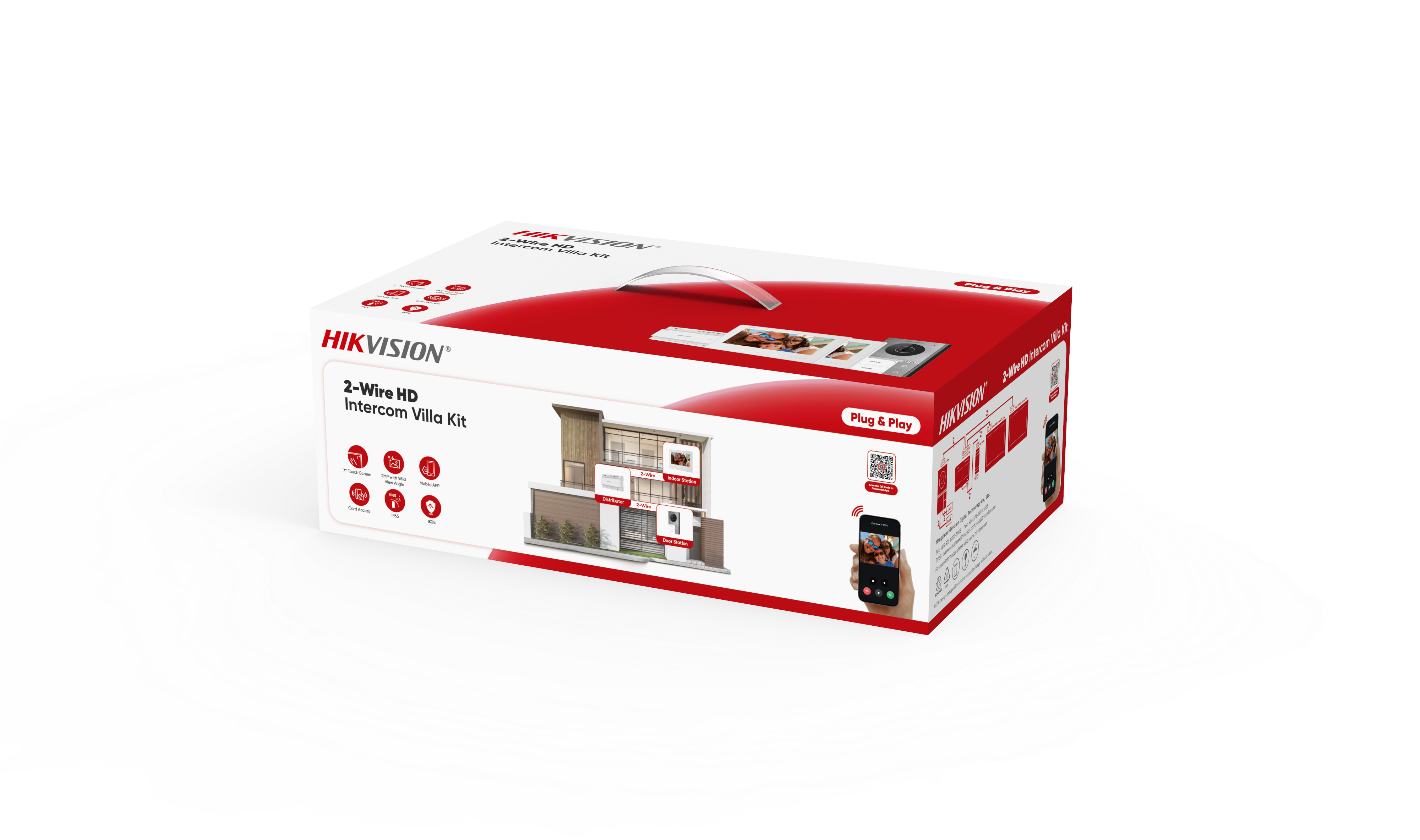 Hikvision DS-KIS705EY/2Monitors - 2-vezetékes egylakásos audio, video kaputelefo