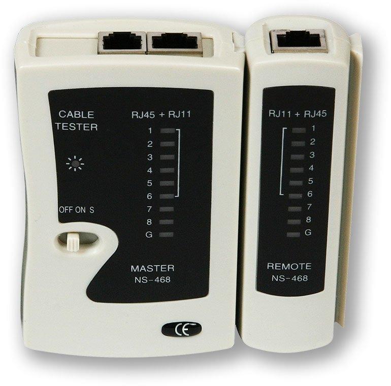 TS-468 RJ45/RJ11/RJ12 kábel teszter - Csak a készlet erejéig!