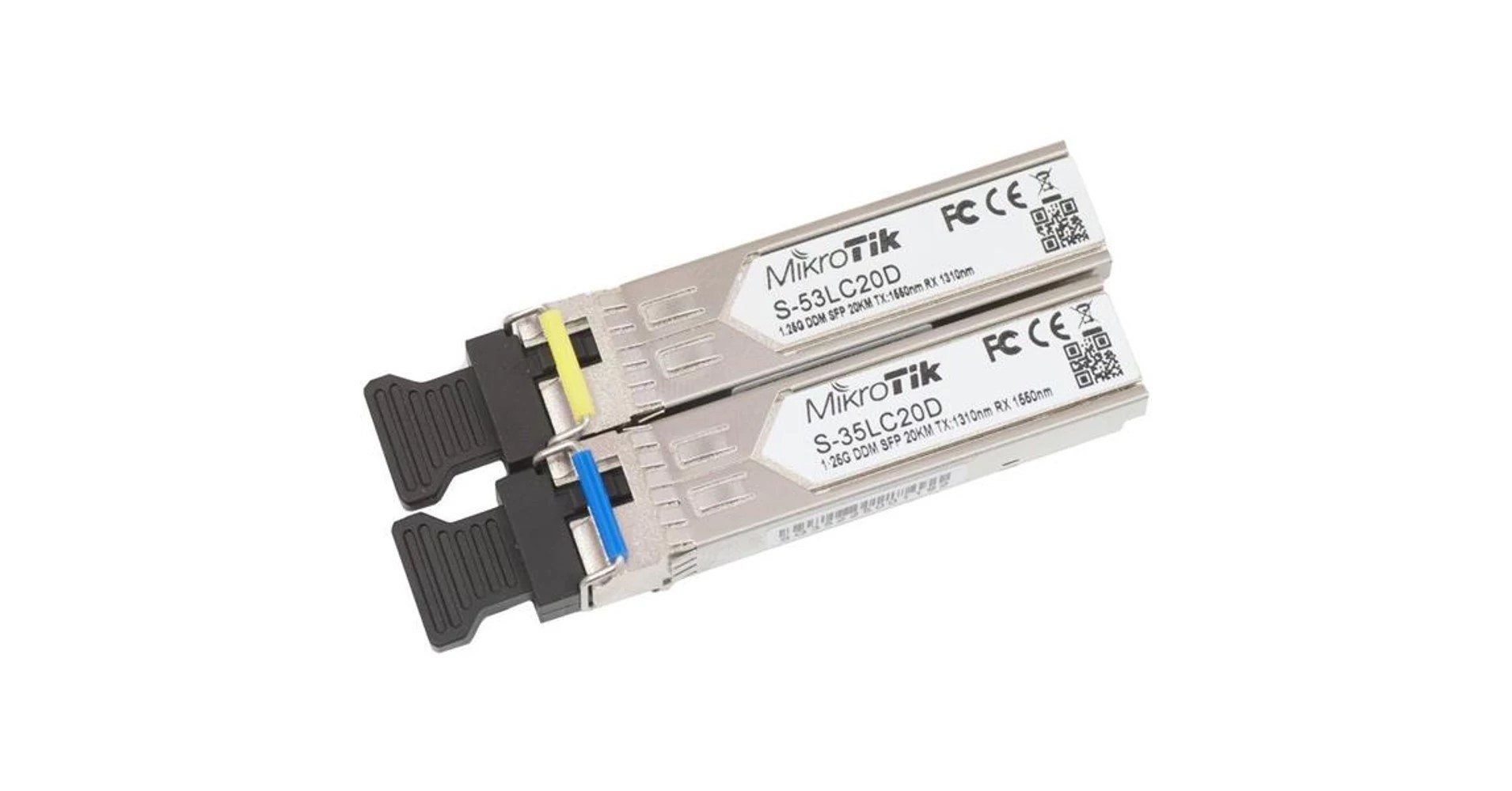 MikroTik 1.25G SM 20km 1310/1550nm LC DDM S-53LC20D párja