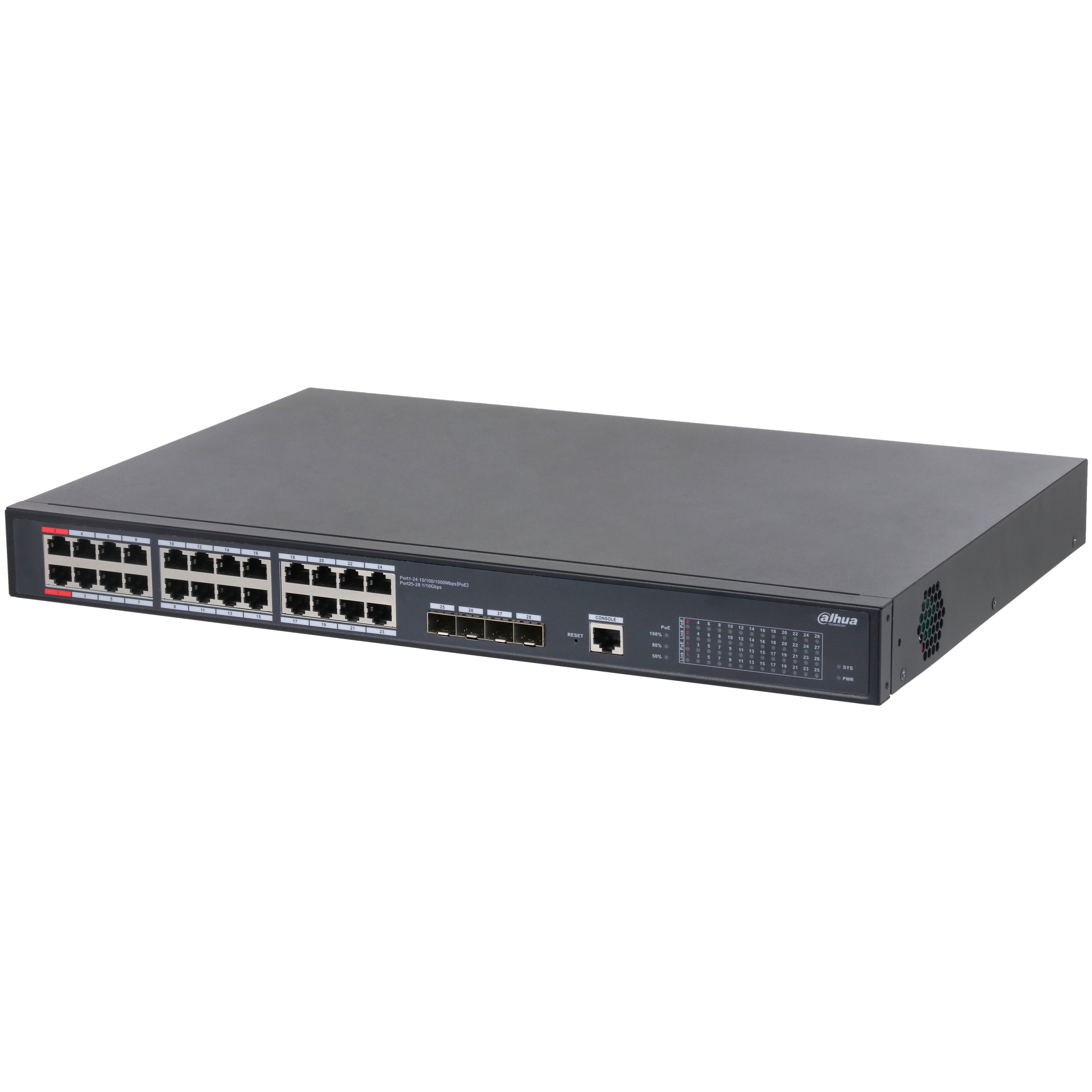Dahua S5428-24GT4XF-360 24 portos PoE switch