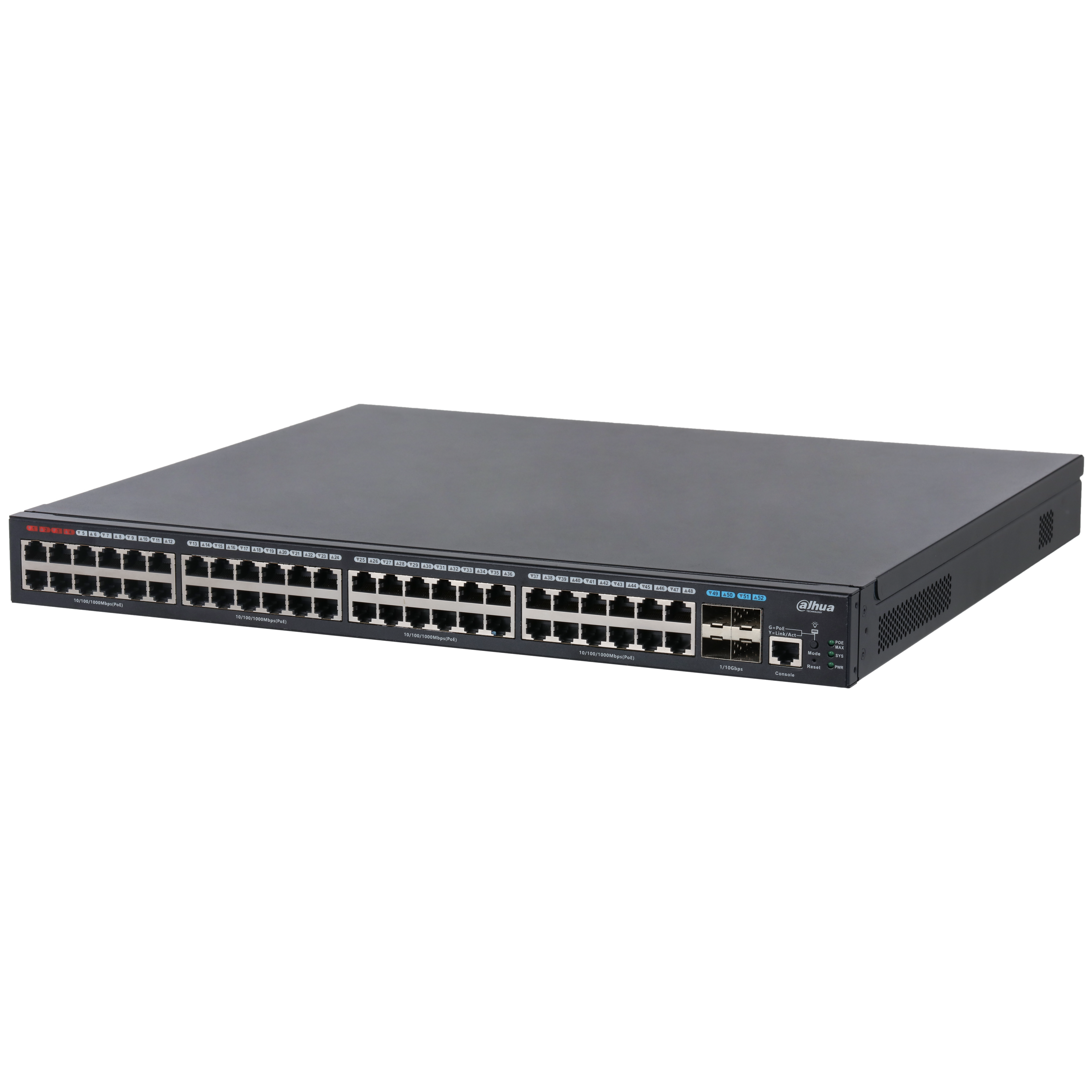 Dahua DH-S5452-48GT4XF-750 52 portos PoE switch