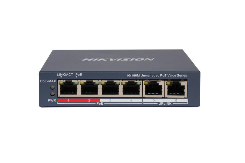 Hikvision DS-3E0106P-E/M(B) PoE switch