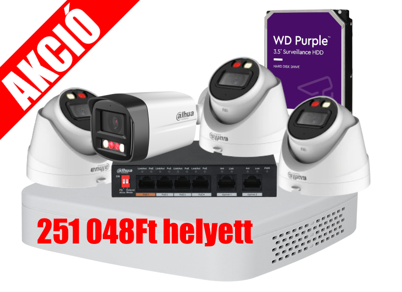 Akciós Dahua 4 kamerás szett