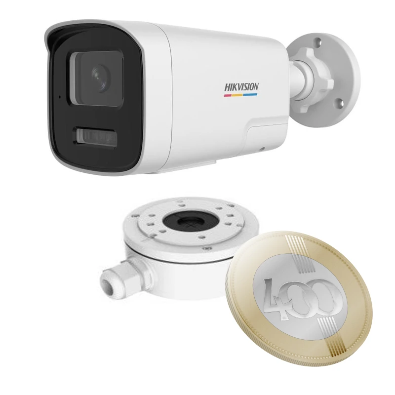 Hikvision DS-2CD1T47G3H-LIU(4mm)+DS-1280ZJ-XS 4 Mpx-es IP kamera