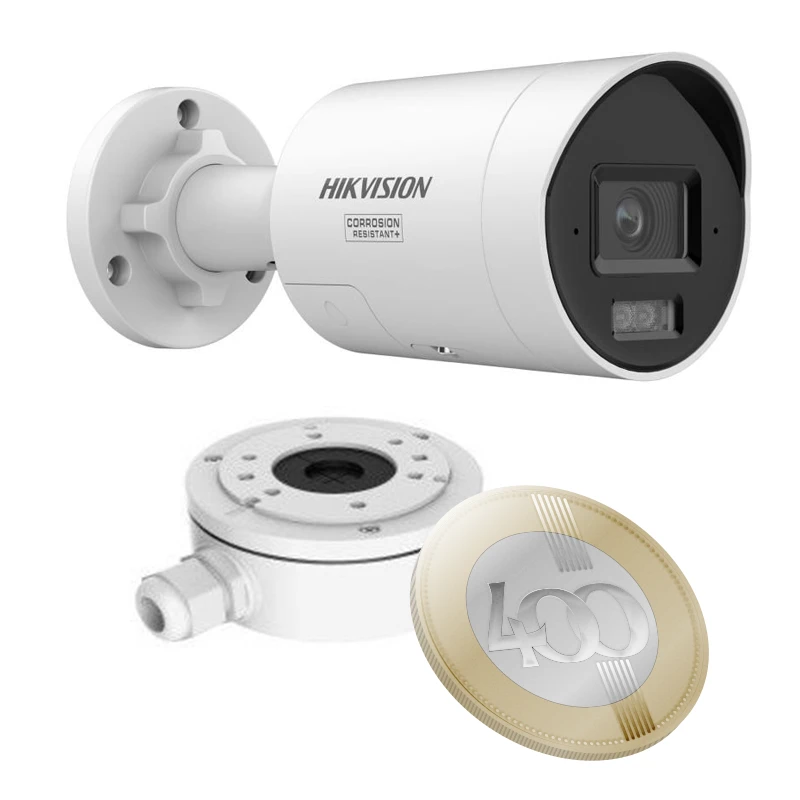 Hikvision DS-2CD2047G3-LI2UY/SL(4mm)+DS-1280ZJ-XS 4 Mpx-es IP kamera