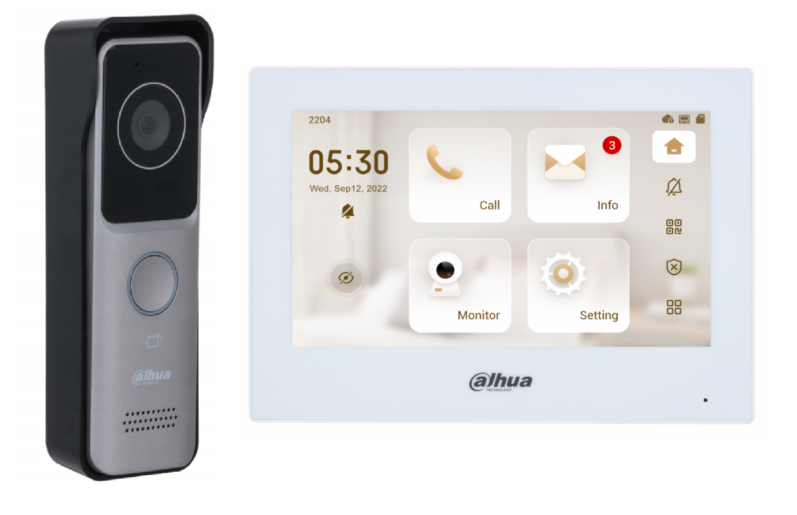 Dahua VTO2311R-WP_VTH2621GW-WP_szett Egylakásos Video IP kaputelefon szett