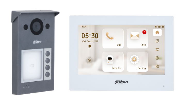 Dahua VTO3311Q-WP_VTH2621GW-WP_szett Többlakásos Video IP kaputelefon szett