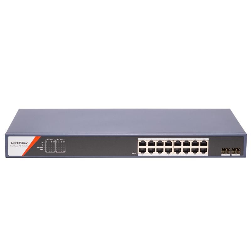 Hikvision DS-3E1518P-SI-16P2F smart PoE switch, 18 port