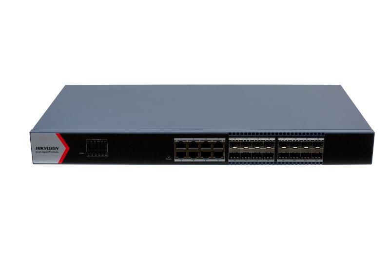 Hikvision DS-3E1524-SI-16F8T aggregációs Switch, 24 port