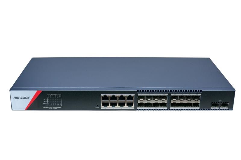 Hikvision DS-3E1726-SI-16F8T2X aggragációs Switch, 26 port
