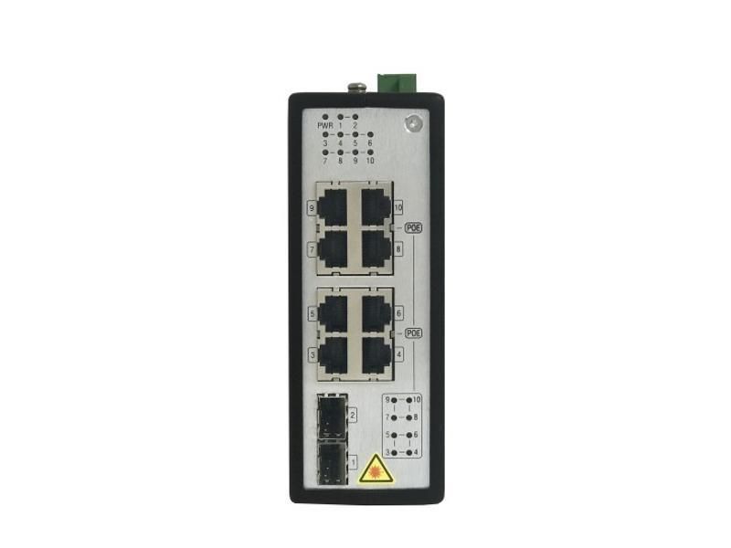 Hikvision DS-3T0510P ipari PoE switch, 16 port
