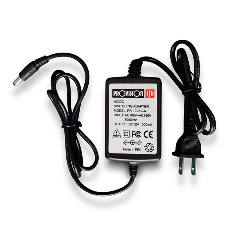 PROVISION-ISR kapcsolóüzemű tápegység, adapteres, stabilizált, 12vdc, 1000mA