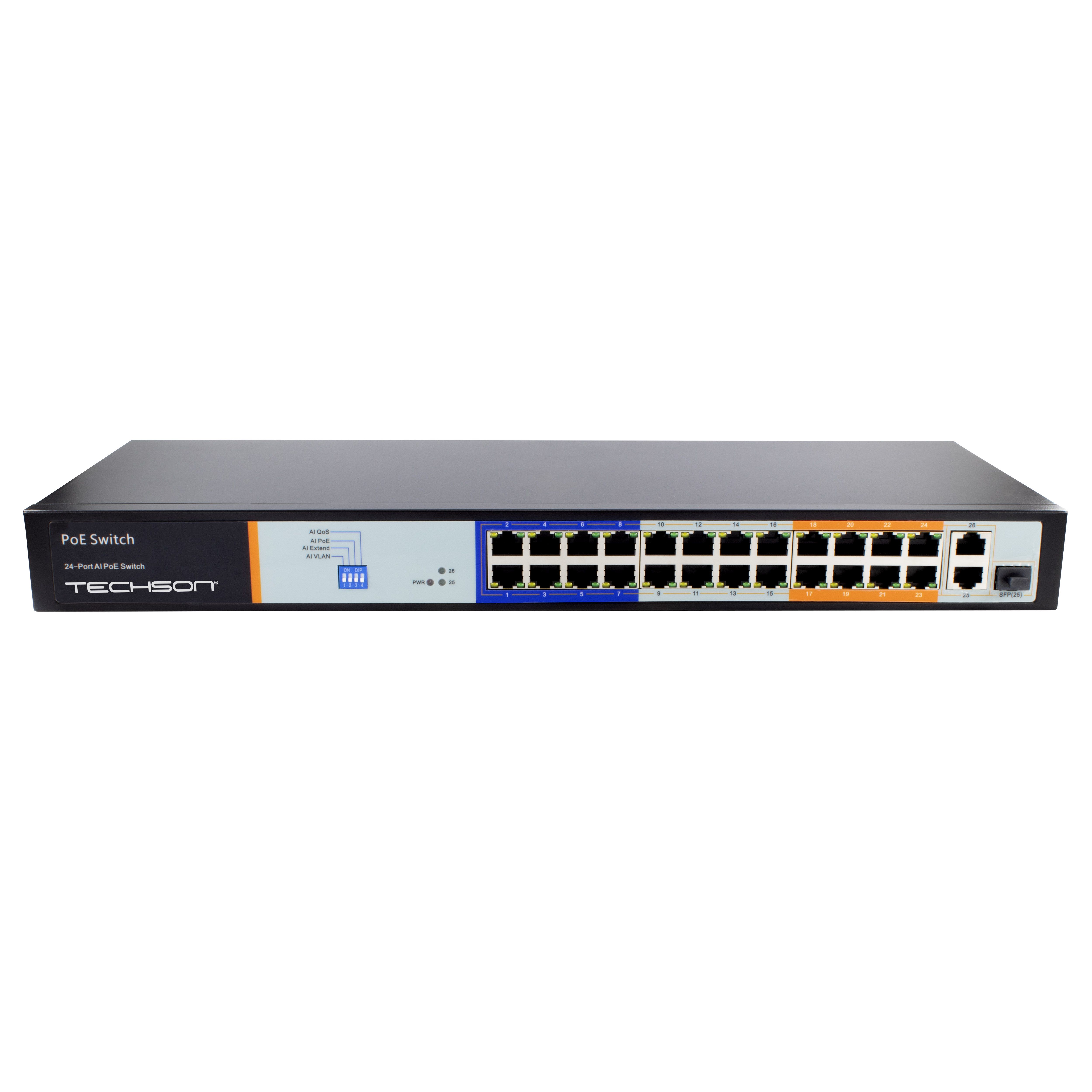 Techson TCS-AMLP24-2G PoE switch, 26 port
