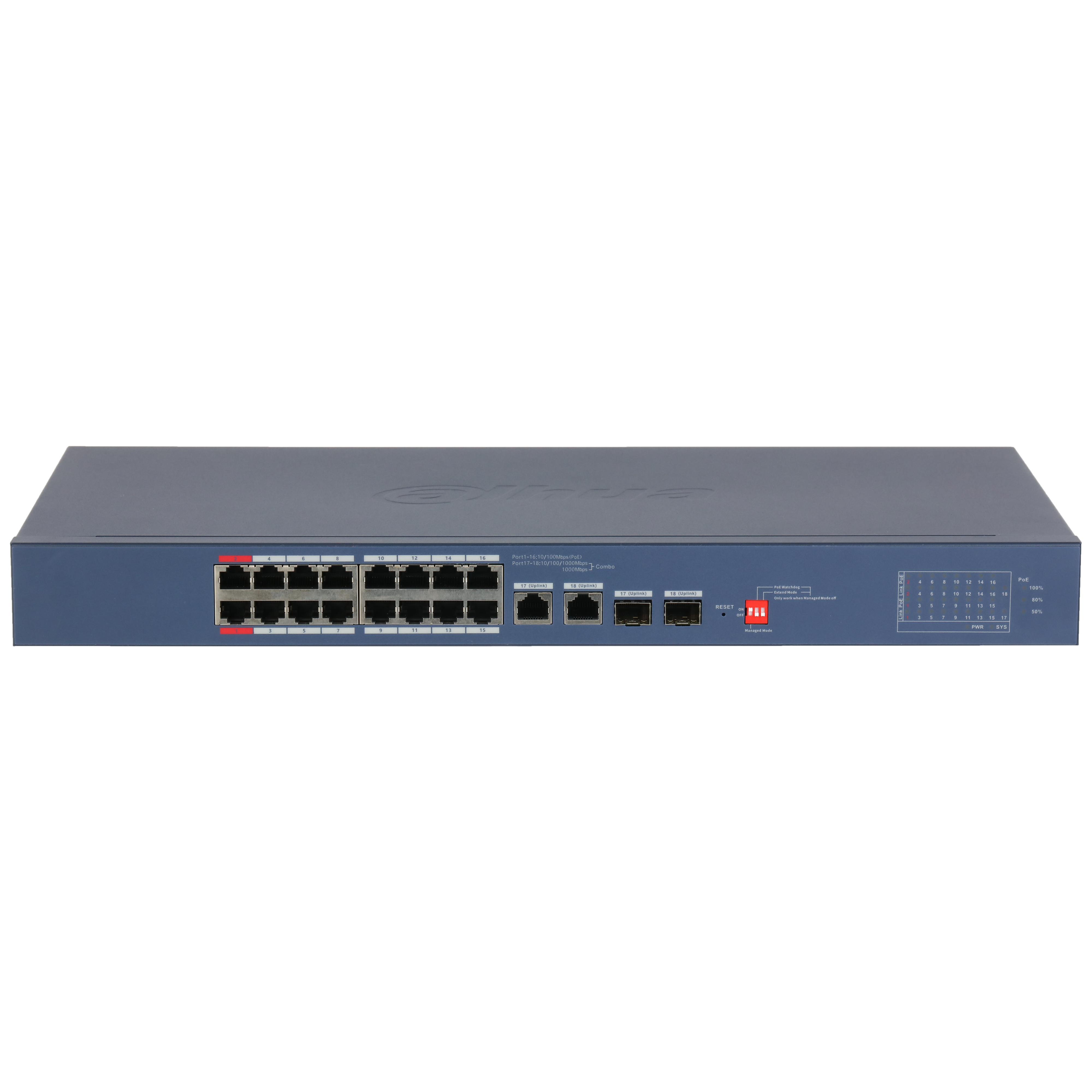 Dahua CS4218-16ET-135-V2 Cloud PoE switch, 20 port