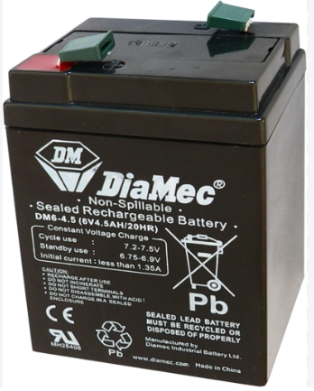 DIAMEC AGM akkumulátor, 6 V, 4,5 Ah, zárt, gondozásmentes