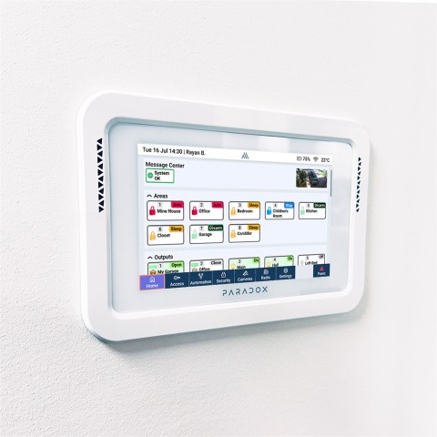 Paradox M25 K70MWB-G - Süllyesztő keret fehér K70M-hez Érintőképernyős LCD kezel